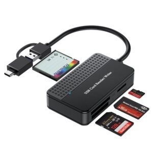 USB 3.0/USB-C | 4-in-1 High-Speed Card Reader
