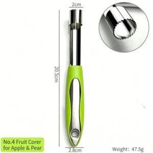 Stainless Steel Apple Corer and Fruit Cutter Tool - additional image