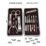 Nail Clipper Grooming Set | White Plaid Case - additional image
