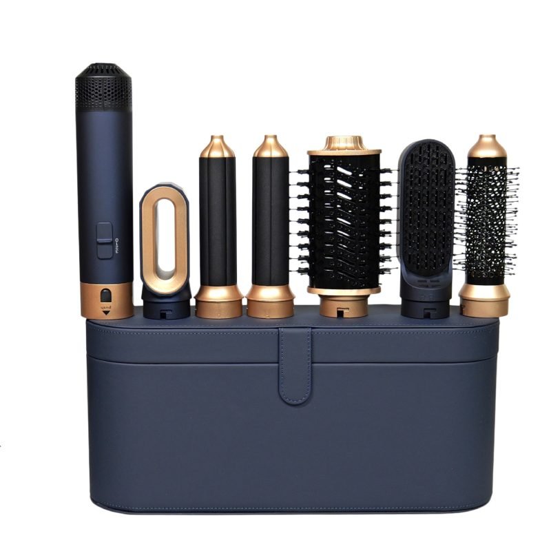 Hot air hair multi-styler with curling attachments and storage case