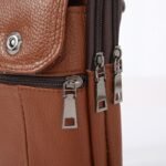 Genuine Leather Men Waist Phone Bag - additional image