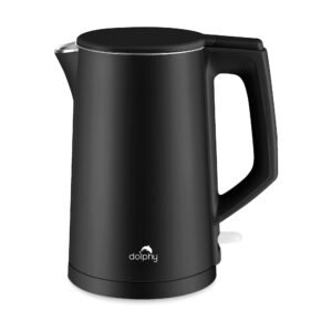 Dolphy | 1.0L Black Stainless Steel Electric Kettle