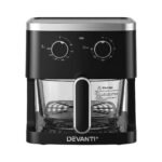Devanti 4.5L Glass Air Fryer - Black - View 3