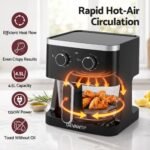 Devanti 4.5L Glass Air Fryer - Black - View 4