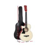 Alpha 38 Inch Left Handed Acoustic Guitar - Natural - image 1