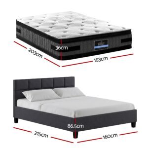 Giselle Queen Mattress & Artiss Bed Frame Bundle - View 2
