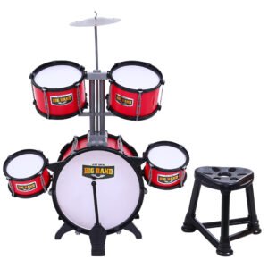 Keezi Kids 7 Piece Drum Set - Red - image 2