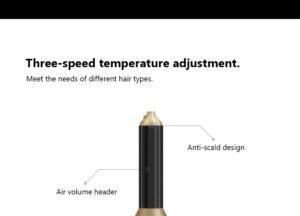 5-in-1 hot air styler brush black view 2