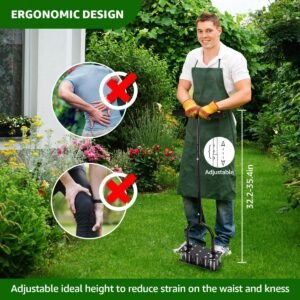 Heavy Duty Lawn Aerator with 15 Spikes - Black - View 2