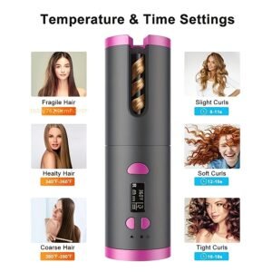 Automatic Hair Curling Wand - Grey Gold - View 2