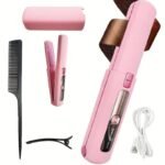 Mini Cordless Straightening Comb - Grey - View 6