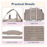 Quilted Diaper Bag Tote with Changing Mat - Black - View 4