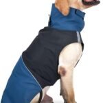 Waterproof Dog Rain Coat - Blue-Black XXL