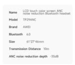 AWEI TP29 True Wireless Earbuds - Black - View 14