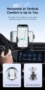 AWEI X72 360 Car Vent Phone Mount - Black - View 9