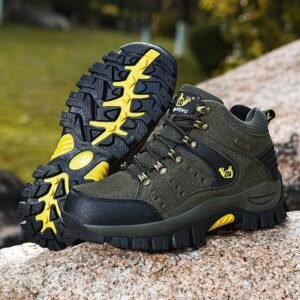 QIFENG High Top Hiking Shoes - Dark Green 42 - image 2