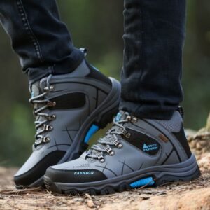 Waterproof High Top Hiking Shoes - Khaki 41 - image 1