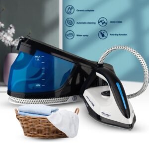 1.5L steam iron with ceramic soleplate blue view 2