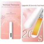Cordless mini hair straightener and curler white view 5