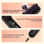 S01 Cordless Hair Straightener Brush - White - View 5