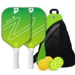 Pickleball paddle set with 4 balls and carry bag