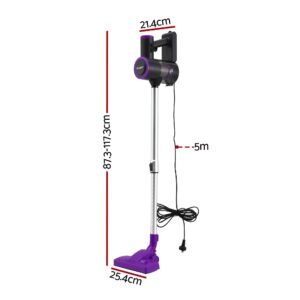 Devanti 3-in-1 corded stick vacuum purple view 2