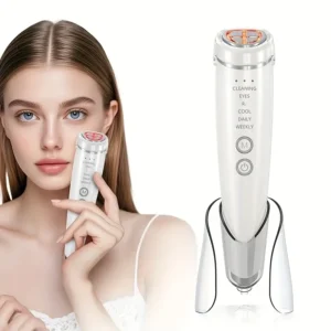 6-in-1 Hot & Cold Facial Massager - White