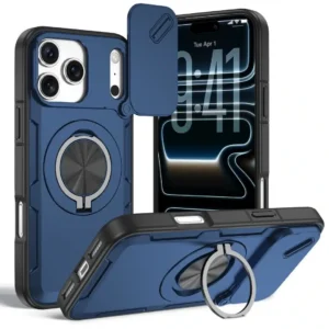 Magnetic Sliding Lens Case For IPhone 17 Pro | Blue Color
