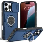 Magnetic Sliding Lens Case For IPhone 16 Pro | Blue Color