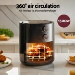 Devanti 4L 1500W air fryer with knob controls – product gallery image 5
