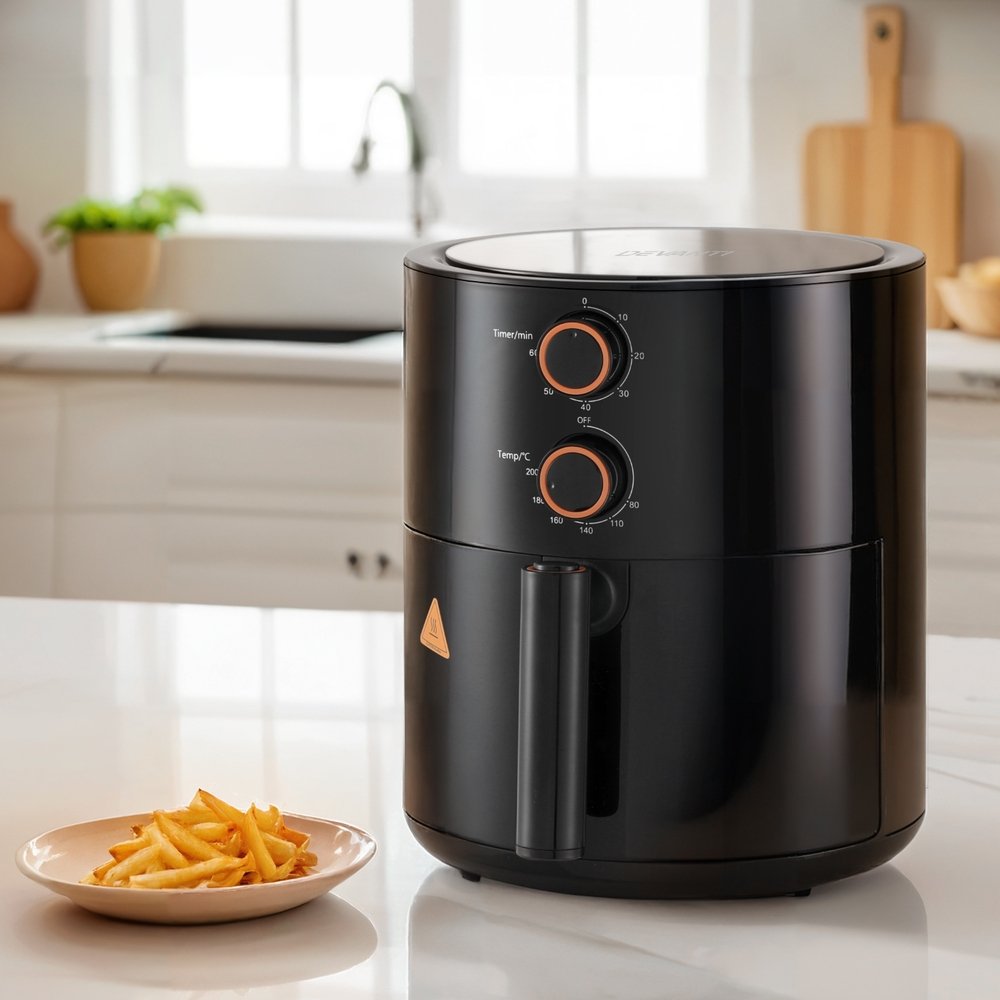 AF-K-G-4L-BK-200447-06.jpg Devanti 4L Air Fryer Knob Control 1500W – product image 0