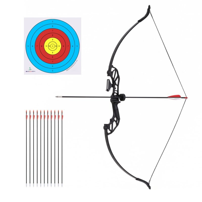 Everfit 55lb red recurve takedown bow and arrow set – main product image