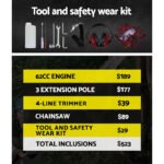 GIANTZ 52cc Petrol Pole Chainsaw and Hedge Trimmer – product image 5