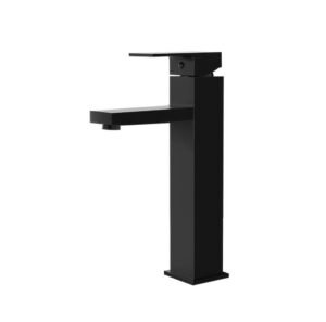 CEFITO black square tall basin mixer tap