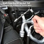Automotive repair tool set with ratchet, sockets and plastic toolbox – product gallery image 5
