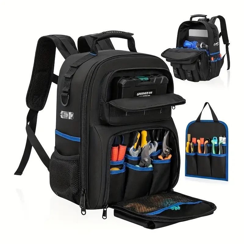 V1106-148-505052-BLK-REGULAR-00.jpg Black professional tool storage backpack – main product image