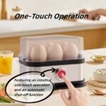 Silver electric egg cooker for home kitchen – product gallery image 5