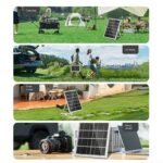 6W 5V solar panel USB charger with four USB ports and aluminium frame – product gallery image 1