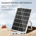 6W 5V solar panel USB charger with four USB ports and aluminium frame – product gallery image 7
