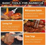 20-piece stainless steel BBQ tool set with aluminium case — additional product view 4
