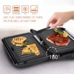 Versatile electric grill and panini press in silver – product gallery image 3