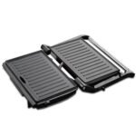 Versatile electric grill and panini press in silver – product gallery image 7