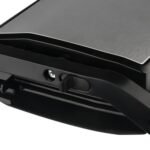 Versatile electric grill and panini press in silver – product gallery image 12
