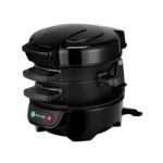Black electric burger and sandwich maker for home – main product image