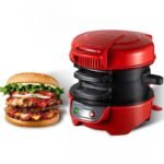 Black electric burger and sandwich maker for home – product gallery image 10