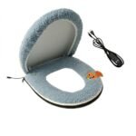 Red USB-powered heated toilet seat cover set – product gallery image 11