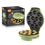 Electric Octopus Ball Maker with Non-Stick Plate, 1200W Compact Design for Homemade Takoyaki and Spherical Snacks, Perfect for Family Kitchens and Gatherings (Green) - Image 3