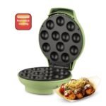 Electric Octopus Ball Maker with Non-Stick Plate, 1200W Compact Design for Homemade Takoyaki and Spherical Snacks, Perfect for Family Kitchens and Gatherings (Green) - Image 4