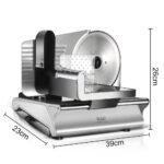 Electric food slicer with 190mm stainless steel blade, silver – product gallery image 2