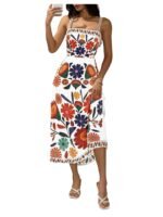 Women’s Floral Print Midi Dress for Summer – product image 01